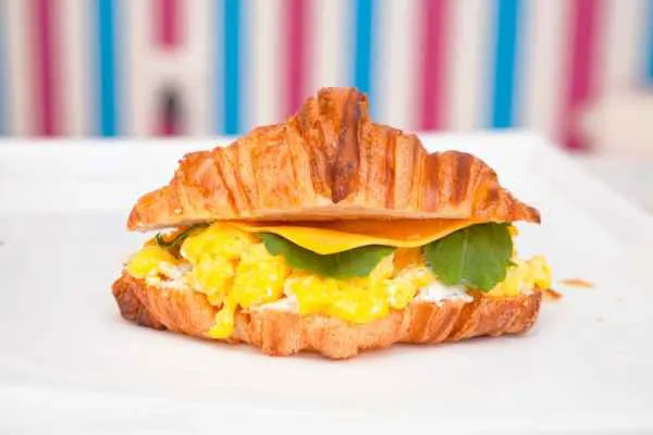 2 Eggs and Cheese on a Croissant