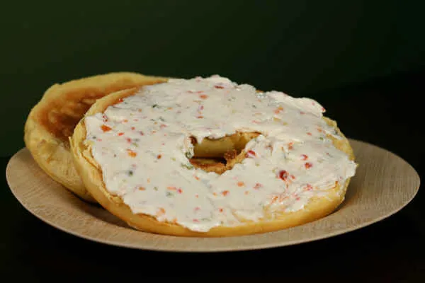 Bagel with Vegetable Cream Cheese