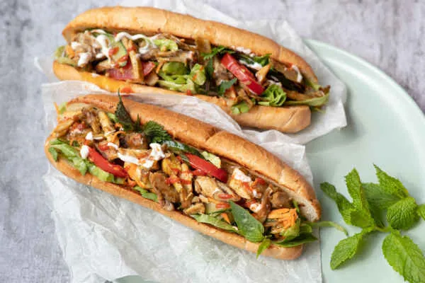 Herb Lemon Chicken & Provolone Hot Grilled Hero