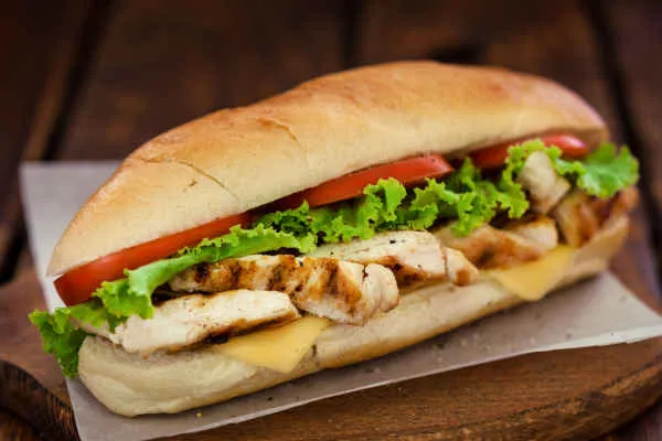 BBQ Chicken & Melted Cheddar Hot Grilled Hero