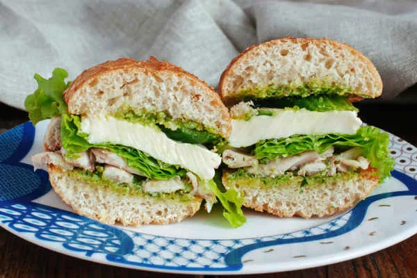 Pesto Chicken & Fresh Mozzarella Hot Grilled Hero